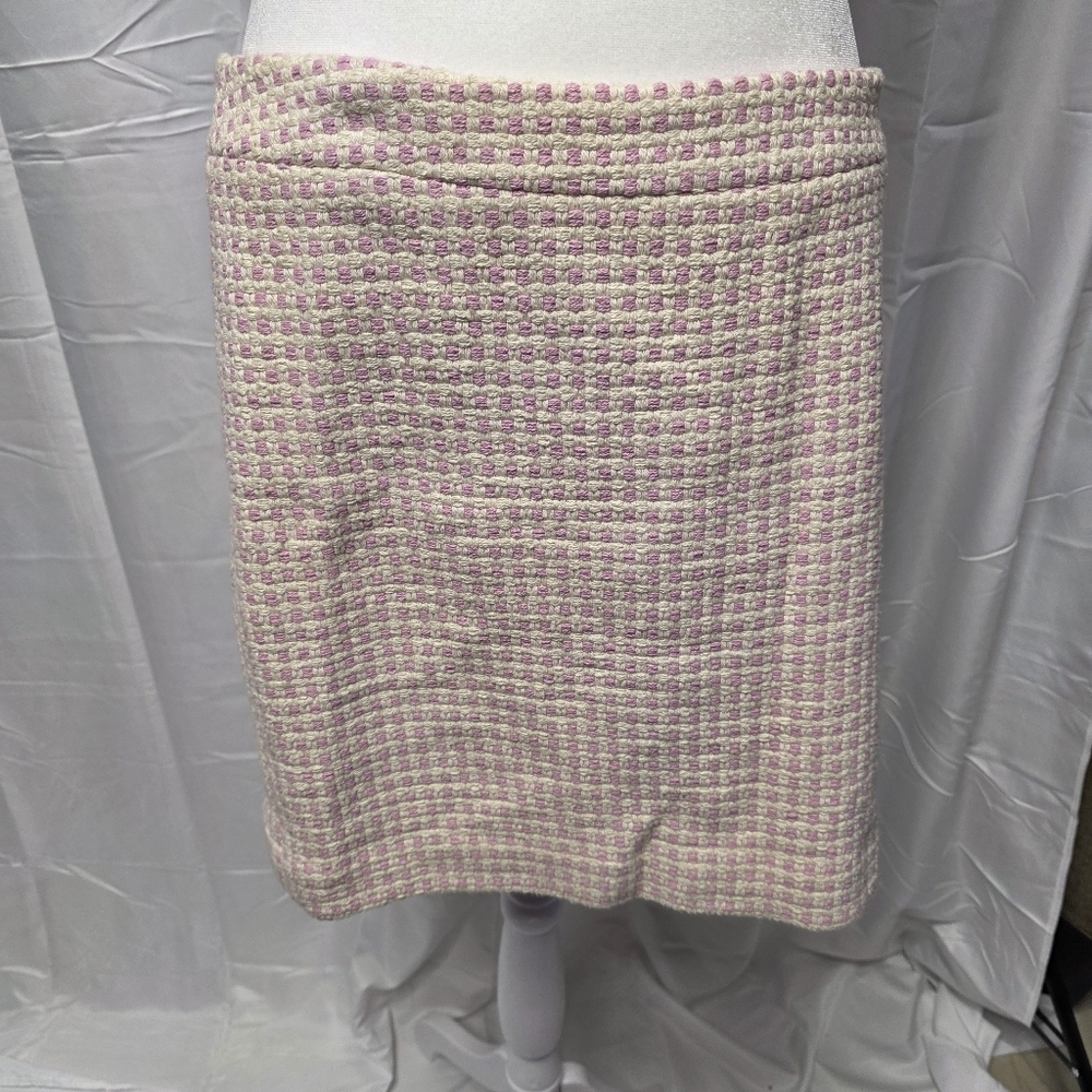 Banana Republic Pink and Cream Tweed Pencil Skirt
